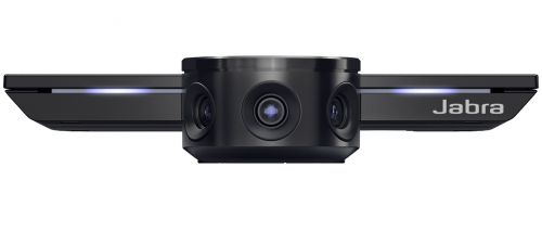 JAB02254 | Designed to optimise video conferences and meetings, the Jabra Panacast offers and intelligent video solution, combining three 13-megapixel cameras and 4K video for a 180-degree panoramic view. Ideal for use in huddle meeting rooms, it uses real-time video stitching for a natural perspective with no blind spots. Easy to use, it has a simple plug-and-play USB connectivity and is compatible with a full array of video conferencing programs.