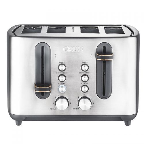 Crux 4 Slice Stainless Steel Toaster