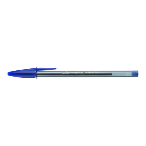 Bic Cristal Ballpoint Pens Ultra Fine 0.7mm Blue (Pack of 20) 992605
