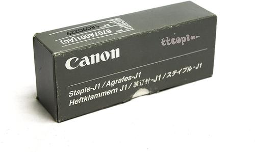 CAN94052 | Keep your printer collating automatically for increased efficiency and productivity with these staple cartridges. Developed by Canon to fit easily into compatible printers, this box of Canon J1 staples comes with three cartridges that contain 5,000 staples each for a grand of 15,000 staples.