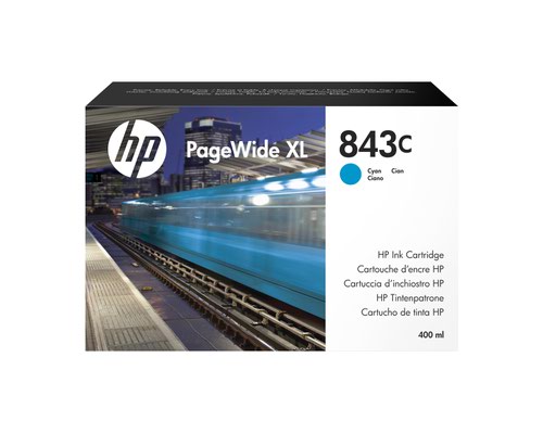 HP No 843C Cyan Standard Capacity Ink Cartridge  400ml - C1Q66A