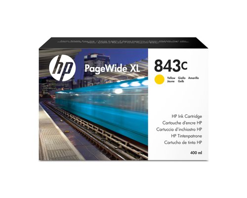 HP No 843C Yellow Standard Capacity Ink Cartridge  400ml - C1Q68A