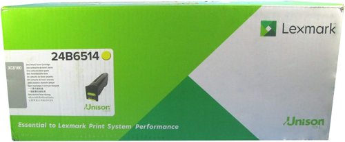 Lexmark 24B6514 Toner Cartridge Yellow, 50.000 Pages For XC 8160 Series 24B6514