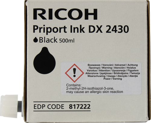 Ricoh Black Ink TT3 500mll 817222