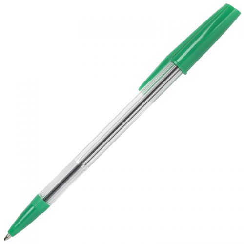 ValueX White Box Ballpoint Pen 1.0mm Tip 0.7mm Line Green (Pack 50) - 0052504/NB