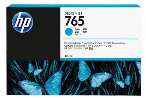 HP No 765 Cyan Standard Capacity Ink Cartridge 400ml - F9J52A