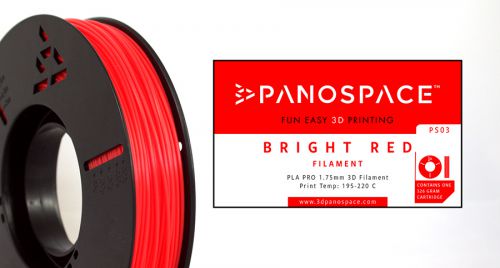 Panospace Filament PLA 1.75mm 326g Red PS-PLA175PRED0326 by Panospace, PAN00703