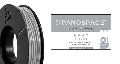 Panospace Filament PLA 1.75mm 326g Grey PS-PLA175GRY0326 by Panospace, PAN00710