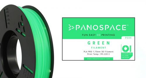 Panospace Filament PLA 1.75mm 326g Green PS-PLA175GRN0326 by Panospace, PAN00704