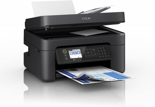 EPSC11CG31401 | Compact 4-in-1 inkjet printer designed for home and small offices with ADF, large LCD screen, Wi-Fi and mobile printing.This stylish, compact and easy-to-use 4-in-1 inkjet printer can reduce waste and costs with A4 double-sided printing and affordable individual inks. Speed through multi-page copying, scanning and faxing with the Automatic Document Feeder (ADF) and the large 6.1cm LCD screen. Printing on the go is easy with Wi-Fi, Wi-Fi Direct and mobile printing apps and utilise scan-to-cloud.