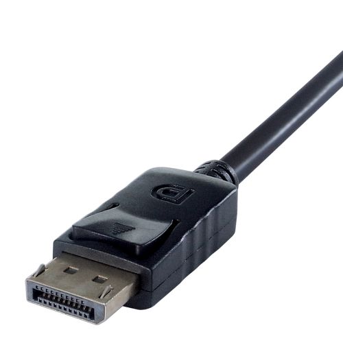 GR02297 | The DisplayPort VGA Active adapter connects the DisplayPort source to a display device featuring a VGA socket in order to make older devices compatible with newer ones. This adapter plugs into the DisplayPort source creating a VGA socket allowing connection to VGA display via a VGA cable. The hot plug detection means there is no need to restart the computer and the integrated chip provides active digital to analog conversion.