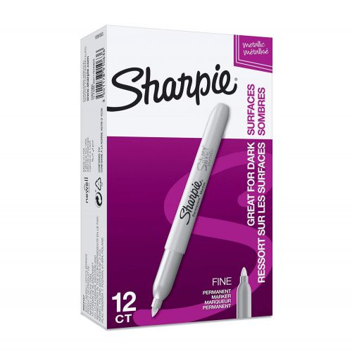 Sharpie Marker Fine Met Silver PK12
