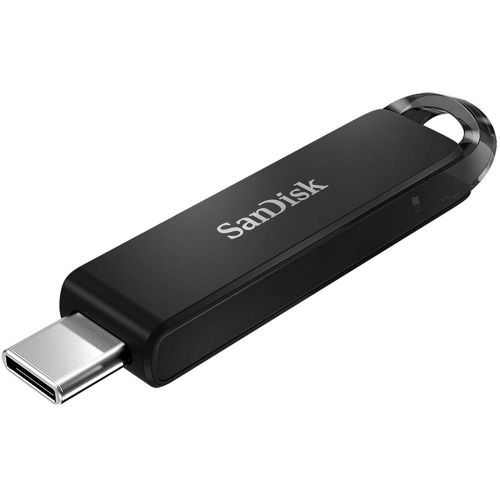 Store, share, and easily transport your files from your USB Type-C devices with the 128GB Ultra USB Type-C Flash Drive from SanDisk. With USB 3.1 Gen 1, USB 3.0, and USB 2.0 compatibility, you can easily get files from your USB Type-C laptops, phones, and tablets without the need for an adapter. Transferring your files is easy, thanks to this flash drive's high transfer speeds. Its slim and compact design allows you to easily take this flash drive with you wherever you go. Furthermore, its retractable design protects the USB Type-C interface from damage when traveling.