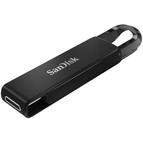 Store, share, and easily transport your files from your USB Type-C devices with the 128GB Ultra USB Type-C Flash Drive from SanDisk. With USB 3.1 Gen 1, USB 3.0, and USB 2.0 compatibility, you can easily get files from your USB Type-C laptops, phones, and tablets without the need for an adapter. Transferring your files is easy, thanks to this flash drive's high transfer speeds. Its slim and compact design allows you to easily take this flash drive with you wherever you go. Furthermore, its retractable design protects the USB Type-C interface from damage when traveling.