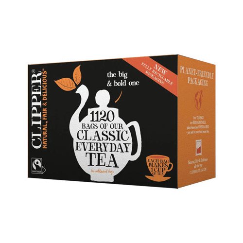 Clipper Fairtrade Everyday One Cup Tea Bags (Pack 1100)