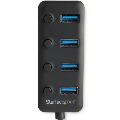 StarTech.com USB3 4 Port Hub with On and Off Switches