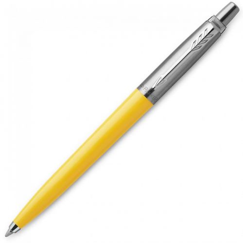 Parker Jotter Ballpoint Pen Yellow Barrel Blue Ink