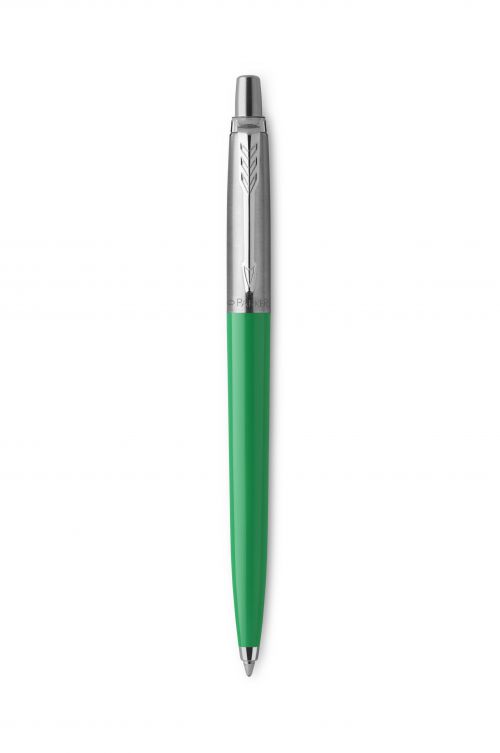 Parker Jotter Ballpoint Pen Green Barrel Blue Ink