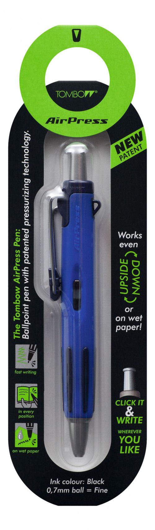 Tombow Ballpoint  AirPress Pen Blue Barrel BK PROMO CT