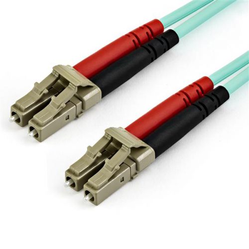StarTech.com 15m OM3 LC LC Aqua Fiber Optical Cable Network Cables 8STA50FBLCLC15