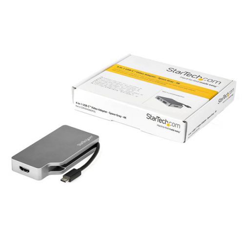 StarTech.com 4in1 USBC Multiport Video Adapter 4K AV Cables 8STCDPVDHDMDPSG