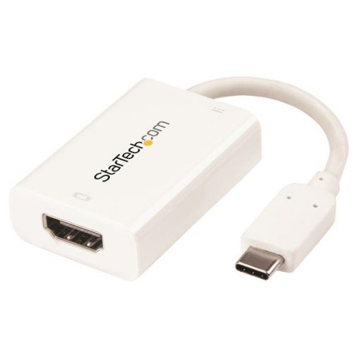 StarTech.com USBC to HDMI Adapter with Power Delivery AV Cables 8STCDP2HDUCPW