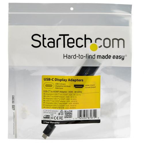 StarTech.com USBC to HDMI Adapter with HDR 4K 60Hz