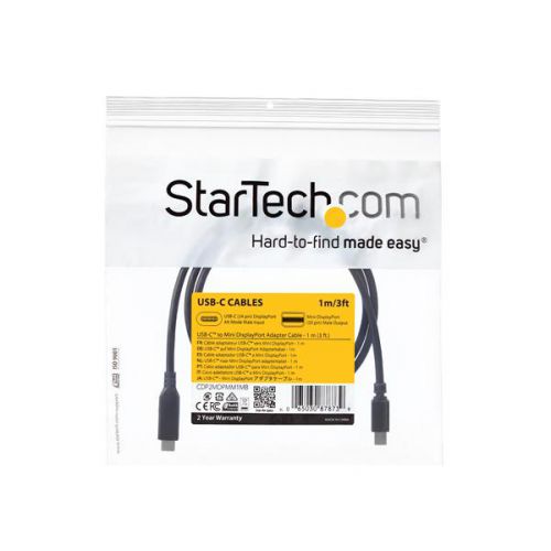 StarTech.com 1m USB C to Mini DisplayPort Cable AV Cables 8STCDP2MDPMM1MB