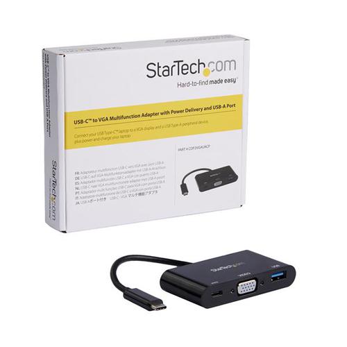 StarTech.com USBC to VGA Multifunction Adapter PD AV Cables 8STCDP2VGAUACP