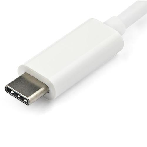 StarTech.com USB C to VGA Adapter White