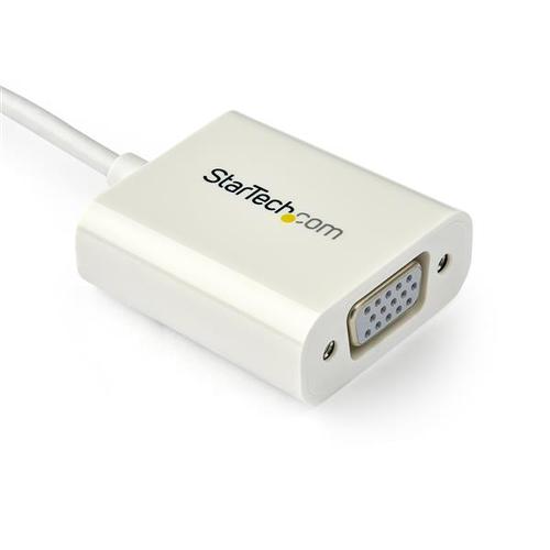 StarTech.com USB C to VGA Adapter White