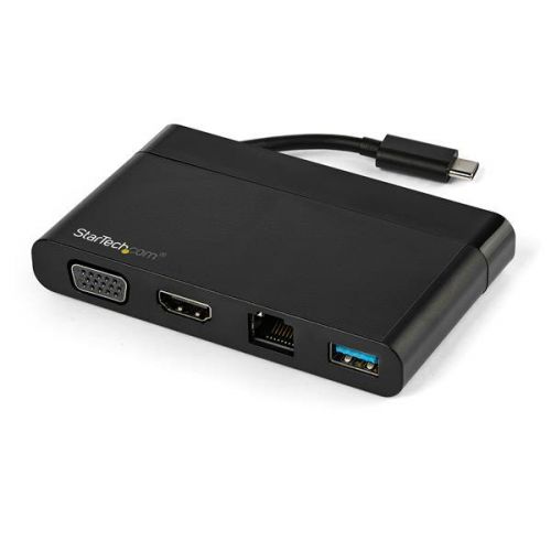StarTech.com USB C Adapter HDMI and VGA 1xA GbE AV Cables 8STDKT30CHVCM