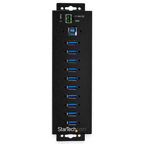 StarTech.com 10 Port USB3 Ind Hub with Power Adapter
