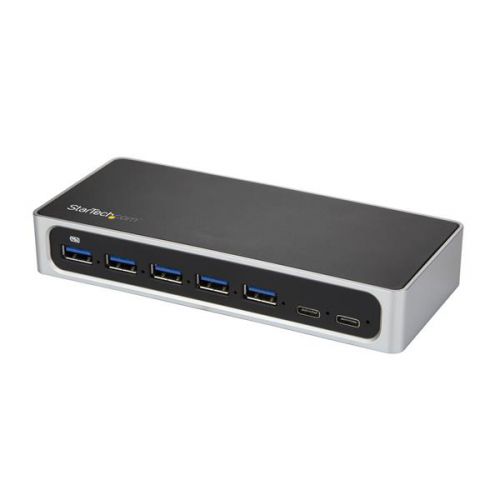 This USB-C™ hub turns your laptop or desktop USB Type-C™ or Thunderbolt™ 3 port into four standard USB-A ports, one USB-A fast-charge port, and two USB-C ports. You can also extend the range of your USB devices by using this hub as a mid-point repeater.Connect more devices, quickly and easilyThe 7-port USB hub provides convenient port access. The extended length of the supplied cable offers the flexibility to position your hub and USB devices as needed, in order to create a comfortable, space-efficient work area. The ports are sufficiently spaced to plug or unplug your USB devices without needing to disconnect other devices from neighbouring ports.With extra USB 3.0 ports, you can increase productivity and connect more devices to your computer, or avoid the hassle of swapping connected devices on your port-limited laptop.The hub lets you extend the life of your current USB 3.0 devices while also taking advantage of newer USB-C devices.Charge-and-sync your mobile devicesWith the available fast-charge port, the hub helps to ensure that your tablet or smartphone are charged and ready to use when you need them. You can also sync and access your device while it's charging. The USB-A charge port supports USB Battery Charging Specification 1.2.The HB30C5A2CSC is backed by a 2-year StarTech.com warranty and free lifetime technical support.