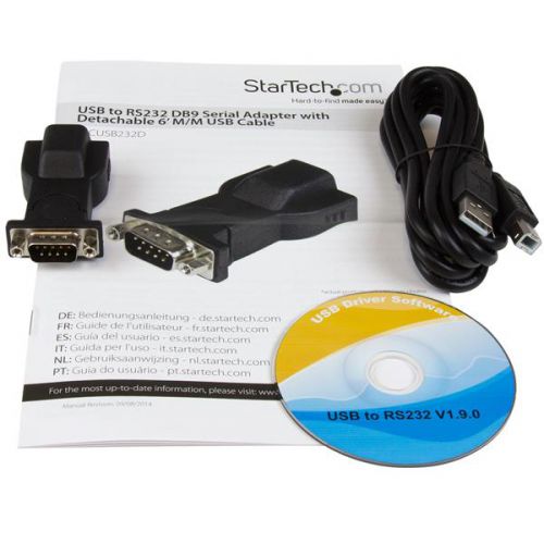 StarTech.com USB TO NULL MODEM RS232 DB9 ADAPTER FTDI External Computer Cables 8STICUSB232FTN