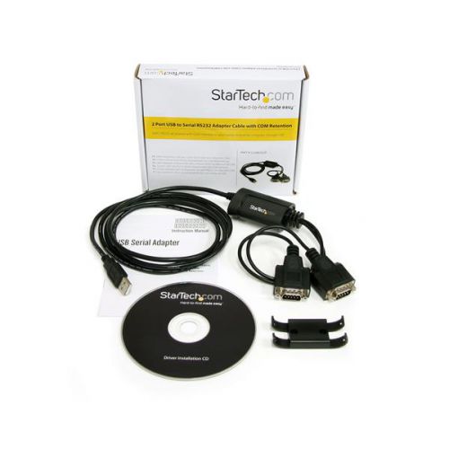 StarTech.com 2PT FTDI USB to Serial RS232 Adapter COM