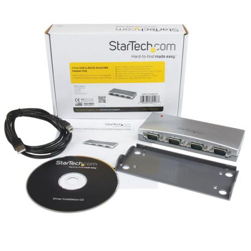 StarTech.com 4 Port USB to RS232 Serial DB9 Adapter Hub USB Hubs 8ST10098555