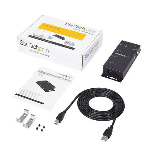 StarTech.com 4 Port USB to DB9 RS232 Serial Adapter External Computer Cables 8STICUSB2324I