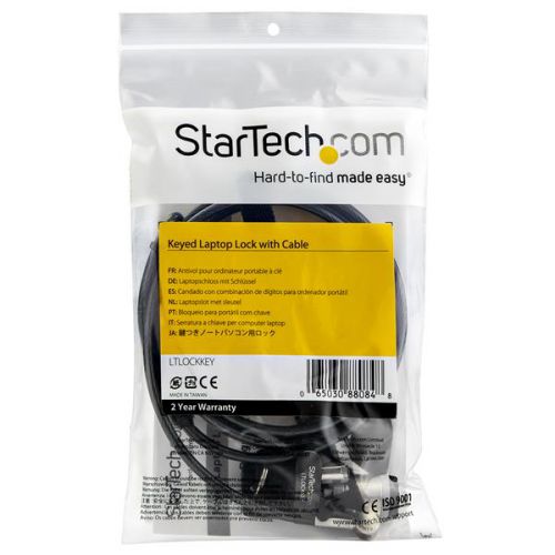 StarTech.com Keyed Cable Lock Push to Lock Button