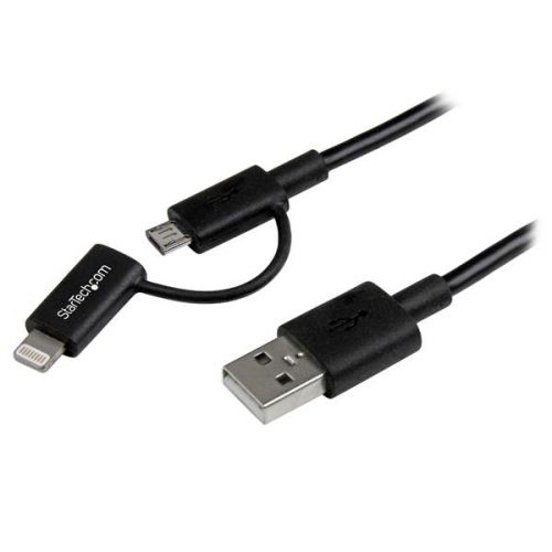 1m Apple Lightning or Micro USB to USB