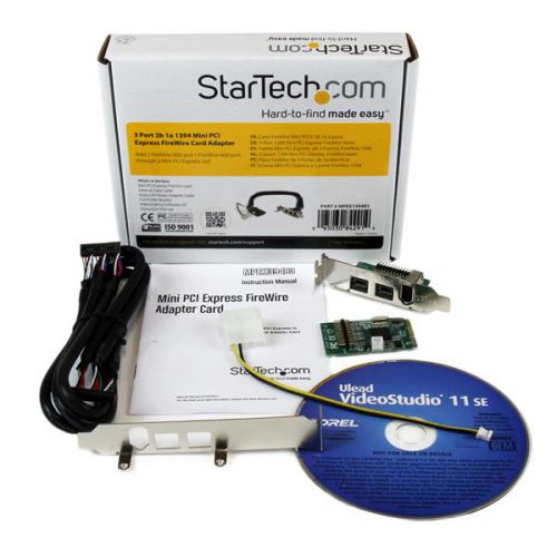 StarTech.com 3 PT 2b 1a 1394 Mini PCIe FireWire Card PCI Cards 8STMPEX1394B3