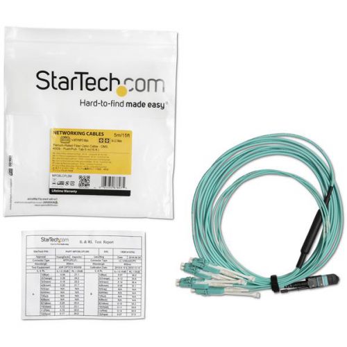 StarTech.com 5m Fiber Breakout Cable MPO MTP to LC