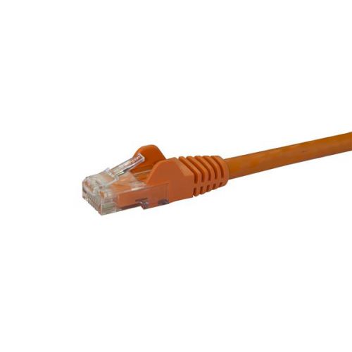 StarTech.com 0.5m Orange Snagless Cat6 Patch Cable Network Cables 8STN6PATC50CMOR