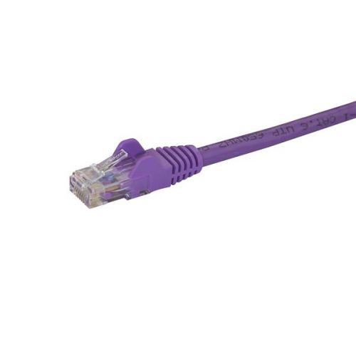 StarTech.com 0.5m Purple Snagless Cat6 Patch Cable Network Cables 8STN6PATC50CMPL