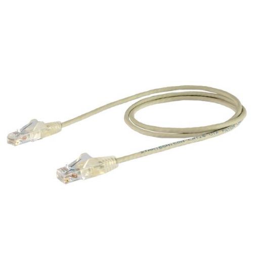 8ST10275955 | This slim CAT6 cable meets all Category 6 patch cable specifications to deliver a reliable Gigabit network connection in high-density data centre applications.Easy Cable RunsThe design of this slim CAT6 patch cord is 36% thinner than standard networking cables, which allows better airflow and heat dissipation in tight spaces. The cable is also more flexible than standard Ethernet cables, so cable runs are easier in crowded network racks.This cable features snag less connectors that protect the RJ45 clips during installation, making them less likely to snag or break as you pull them through narrow spaces.Protect Your EquipmentThis CAT6 patch cable is tested to comply with ANSI/TIA 568 C.2 Category 6 requirements ensuring a reliable connection to your networking equipment. Certified with Low Smoke Zero Halogen (LSZH) fire rating, this patch cord ensures a safe connection.The 50-micron gold connectors on the patch cable deliver optimum conductivity and eliminate signal loss due to oxidation or corrosion.High-Quality ConstructionEach CAT6 cable is manufactured using high-quality copper conductors and is carefully constructed and tested to keep Near-End Crosstalk (NEXT) well within acceptable limits. Plus, each cable is built with 28 AWG copper wire, to ensure peak performance for your demanding Ethernet applications.N6PAT150CMGRS is backed by StarTech.com lifetime warranty and free lifetime technical support.