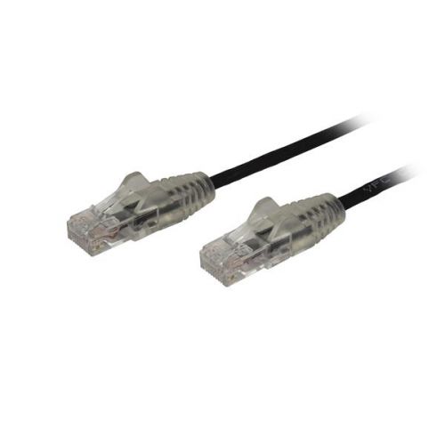 StarTech.com 2.5m Black Slim CAT6 Patch Cable Network Cables 8STN6PAT250CMBKS