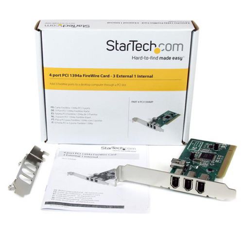StarTech.com 4 Port PCI 1394a FireWire Adapter Card PCI Cards 8STPCI1394MP