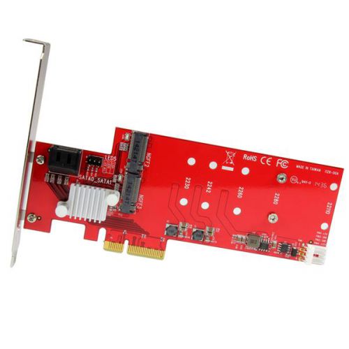 StarTech.com 2 Slot PCIe M.2 RAID Card 2x SATA3 Ports PCI Cards 8STPEXM2SAT3422