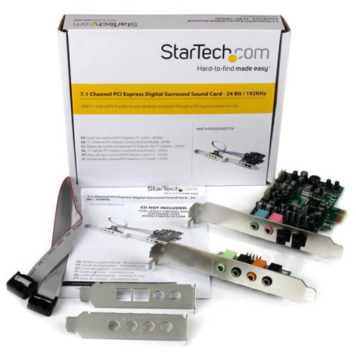 StarTech.com 7.1 PCIe Channel Sound Card 24bit 192KHz 8STPEXSOUND7CH