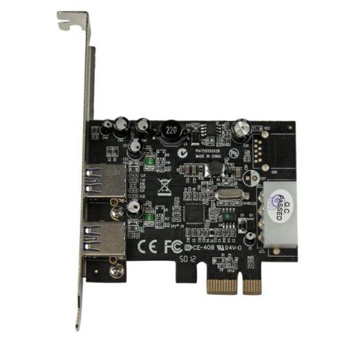 StarTech.com 2 Port PCIe USB3 Card Adapter UASP LP4 PCI Cards 8STPEXUSB3S25